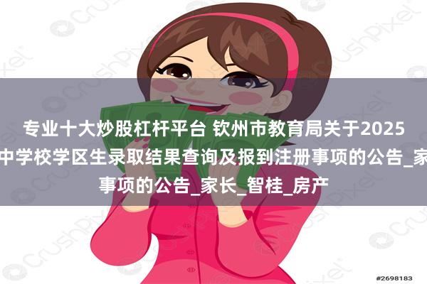 专业十大炒股杠杆平台 钦州市教育局关于2025年市直公办初中学校学区生录取结果查询及报到注册事项的公告_家长_智桂_房产